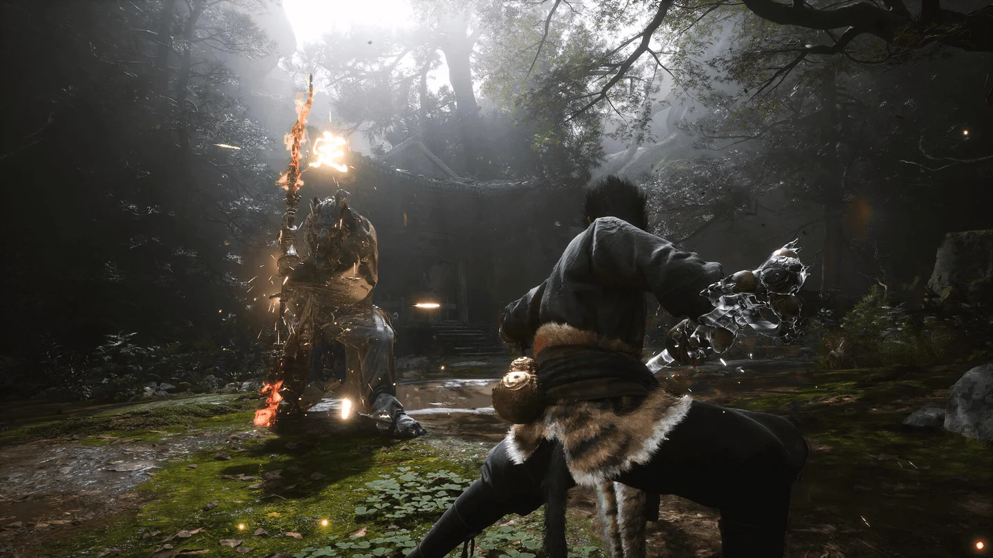 Official Black Myth: Wukong screenshot: a battle in the forest